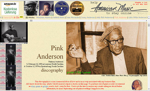Illustrated Pink Anderson&nbsp;discography