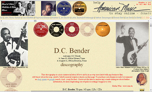 Illustrated D.C. Bender discography