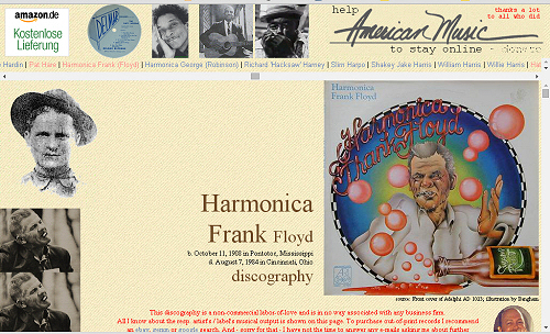 Illustrated Harmonica Frank (Floyd) discography