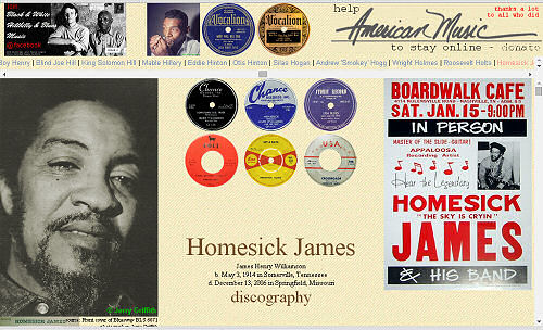 Illustrated Homesick James discography