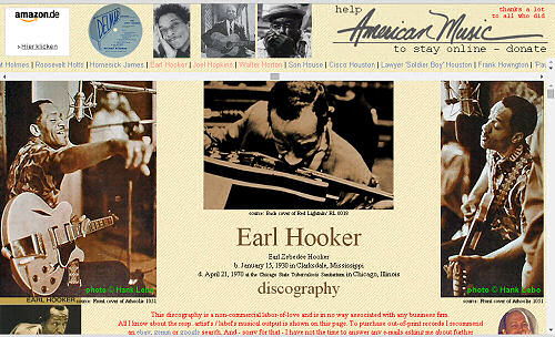 Illustrated Earl Hooker discography