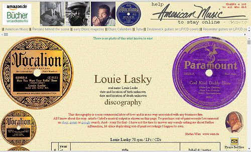 Illustrated Louie Lasky discography