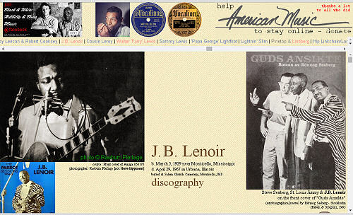 Illustrated J.B. Lenoir discography