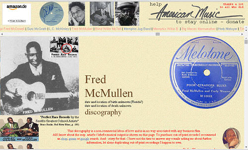 Illustrated Fred McMullen discography