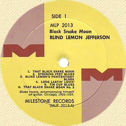 Milestone Records label; click to enlarge !