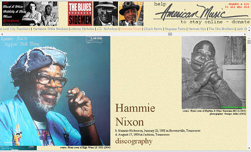 Illustrated Hammie Nixon discography