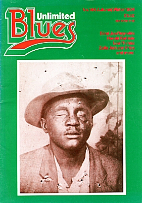 B L I N D &nbsp; J O E &nbsp; R E Y N O L D S on the cover of Blues Unlimited 146 (Autumn/Winter 1984)