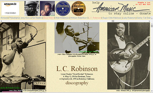 Illustrated L.C. Robinson discography