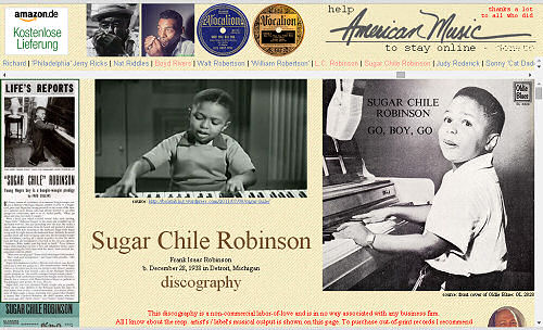 Illustrated Sugar Chile Robinson&nbsp;discography