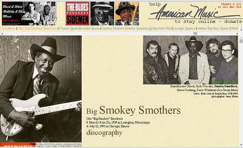 Illustrated Otis 'Big Smokey' Smothers discography