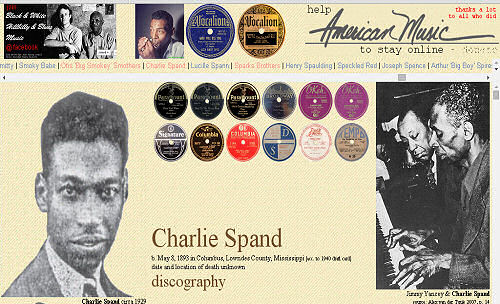 Illustrated Charlie Spand discography