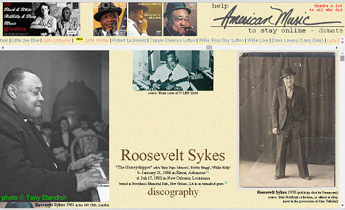 Illustrated Roosevelt Sykes&nbsp;discography