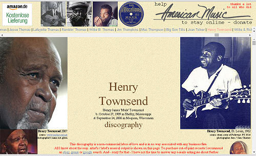 Illustrated Henry Townsend&nbsp;discography