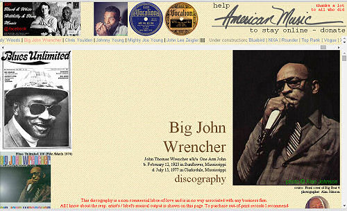 Illustrated Big John Wrencher discography