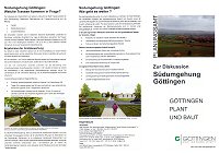 Faltblatt 'S�dumgehung G�ttingen' - Vorderseite; Anklicken �ffnet pdf-Datei (1,3 MB)