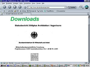 'Statusbericht 2000 plus Architekten/Ingenieure'