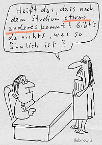 Cartoon 'Gibt's da nichts, was so aehnlich ist?' von Rubinowitz