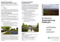 Faltblatt 'Südumgehung Göttingen' - Vorderseite; Anklicken öffnet pdf-Datei (1,3 MB)