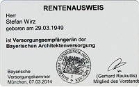 Rentenausweis Stefan Wirz