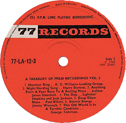 77 Records label; click to enlarge!