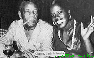 Champion Jack Dupree & B R E N D A   B E L L; source: Front cover of Spivey 1032; photographer: Len Kunstadt