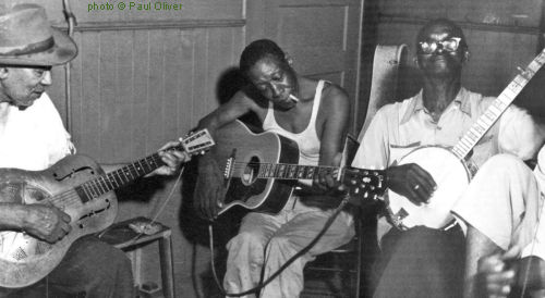 Bo Carter, Will Shade & G U S   C A N N O N, July 1960; photographer: Paul Oliver