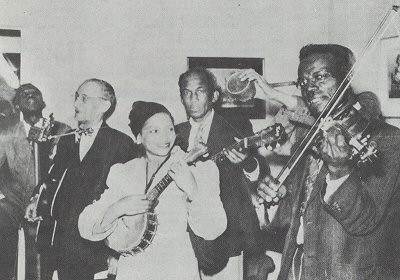 Robert Burse, Dick Rowles, L A U R A   D U K E S, Louis Allen, Wilfred Bell, Will Batts, late 1930s; source: Blues Unlimited 125 (1977), p.19 ('Bengt Olsson/Laura Dukes')