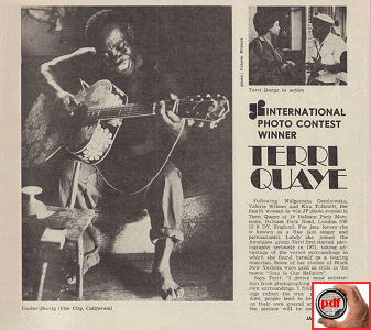 International Photo Contest Winner: Terri Quaye; source: Jazz Forum # 35 (1975), pp. 7-9; click to read pdf file !