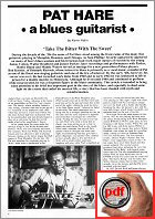 Kevin Hahn: Pat Hare - a blues guitarist ('Take The Bitter With The Sweet').- Juke Blues #23 (Summer 1991), pp. 8-15