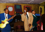 Muddy Waters Band at Sylvio's Lounge, Chicago, 1957; colorized photo