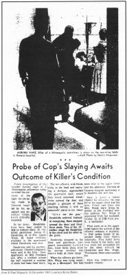 Probe of Cop's Slaying Awaits Outcome of Killer's Condition' - article in the Saint Paul Dispatch, 16 December, 1963.- reprinted on p. 12 of: Kevin Hahn: Pat Hare - a blues guitarist<br>('Take The Bitter With The Sweet').- Juke Blues #23 (Summer 1991), pp. 8-15 ('courtesy Kevin Hahn')