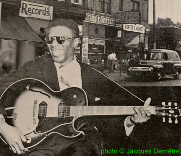 H A R V E Y   H I L L; source: Front cover of The Post War Blues pwb Vol. 5 - Detroit (Harvey Hill Jr. photo being inserted in front of a photo of Hastings St.); photographer (Harvey Hill Jr. photo): Jacques Demêtre
