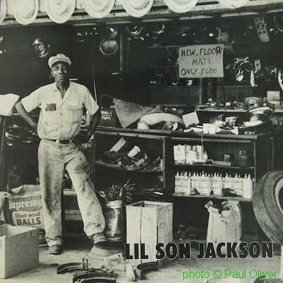 L I L'   S O N   J A C K S O N; source: Front cover of Arhoolie F 1004; photographer: Paul Oliver