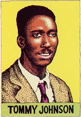 Robert Crumb's Heroes of the Blues card series # 34: T O M M Y   J O H N S O N