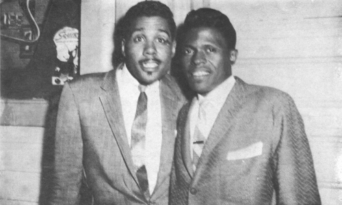 Johnnie Jones & Junior Wells; source: Blues Unlimited 127 (November/December 1977), p. 11 ('Courtesy Letha Jones')