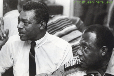 L I T T L E   W A L T E R & Booker White, October 21, 1967 at Salle Pleyel in Paris, France (American Folk Blues Festival '67); source: Orbis magazine # 20 (UK 1994) 'Little Walter: Boss Blues Harmonica', p. 230; photographer: Jean-Pierre Leloir