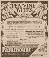 February 1, 1930 advertisement for Paramount 12877 in The Chicago Defender; source: Samuel Charters: The Bluesmen - The story and the music of the men who made the Blues.- New York (Oak Publications) 1967, p. 46