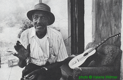 Willie Guy Rainey, Palmetto, Georgia, September 1978; source: Blues Unlimited 133 (January/February 1979), p. 16; photographer: Valerie Wilmer