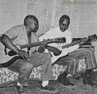 Leroy Holmes (left) & S Y L V E S T E R &nbsp; R A N K I N, Delmar, 1973; source: Living Blues 15 (Winter 1973-74), p. 24; photographer: Kip Lornell