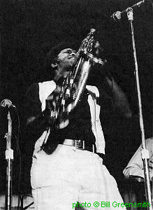 Eddie Shaw at Ann Arbor 1972; source: Blues Unlimited # 135/136 (July/September 1979), p. 48; photographer: Bill Greensmith; click to enlarge!