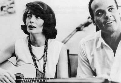 Joan Toliver and Harry Belafonte, 1963; source: Joe Fothergill 2013, p. 33