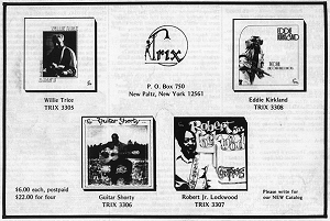 advertisement in Blues Unlimited No. 113, May/June 1975; click to enlarge!