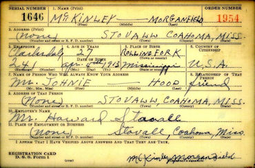 Muddy Waters' October 24, 1940 Draft Registration Card
