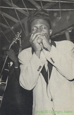 J U N I O R   W E L L S at Pepper's Lounge, Chicago, IL, 1962; source: Rhythm & Blues Panorama #41 (1966), p. 24; photographer: Georges Adins