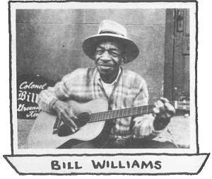 Bill Williams, New York City, February 1972; source: Blue Goose Records inner sleeve; photographer: David Gahr (cropped version)
