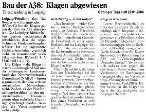 G�ttinger Tageblatt 23.01.2004; zum Vergr��ern bitte anklicken !