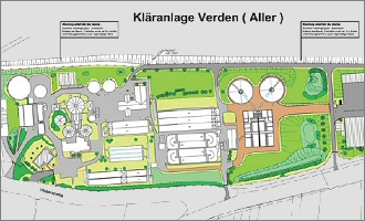 Ausschnitt aus Pflegeplan fr das Gelnde der Klranlage Verden/Aller