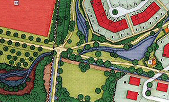 Ausschnitt aus Bebauungsentwurf/Grnordnungsplan Gttingen-Geismar Nr. 38 'Sdliche Feldmark'